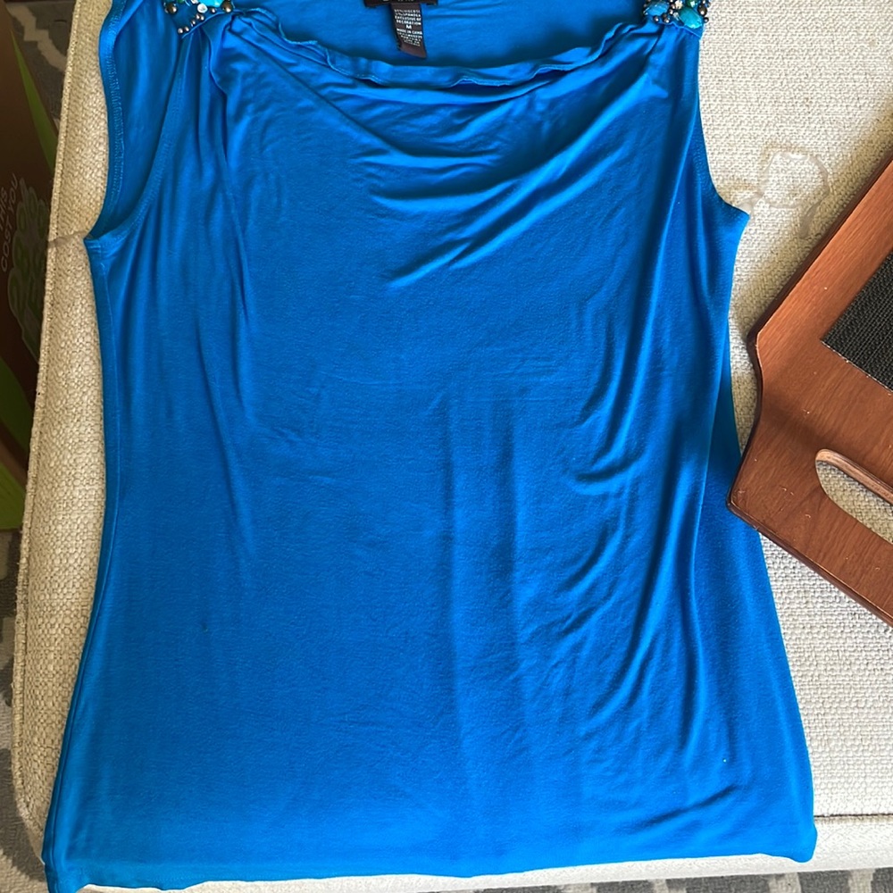 Cute Conalt Blue Comfy Sexy Sleevless shirt M Camille